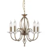 Aegean Aged Brass - Elstead Lighting - lampa wisząca 5-ramienna