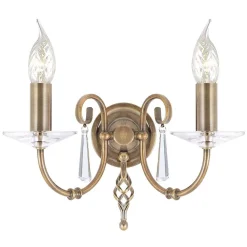 Aegean Aged Brass - Elstead Lighting - kinkiet podwójny