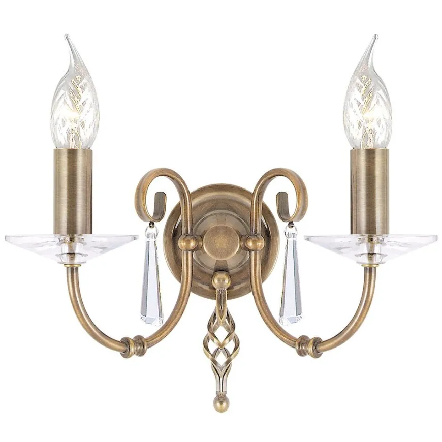 Aegean Aged Brass - Elstead Lighting - kinkiet podwójny