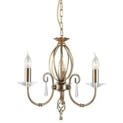 Aegean Aged Brass - Elstead Lighting - lampa wisząca 3-ramienna
