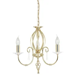 Aegean Polished Brass - Elstead Lighting - lampa wisząca 3-ramienna
