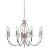 Aegean Polished Nickel - Elstead Lighting - lampa wisząca 8-ramienna