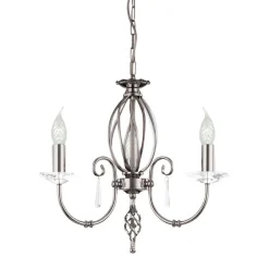 Aegean Polished Nickel - Elstead Lighting - lampa wisząca 3-ramienna