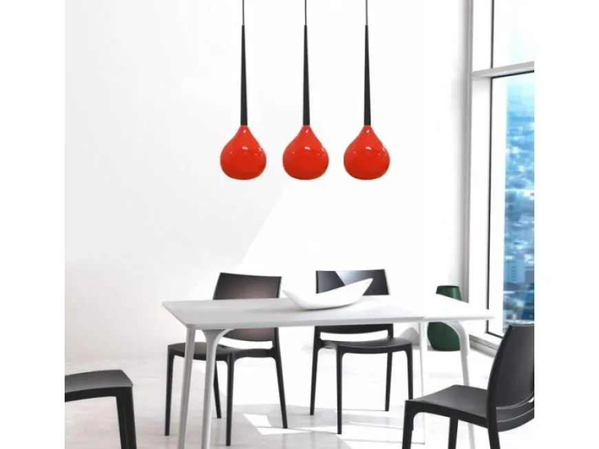 Aga 3 red - Azzardo - lampa wisząca