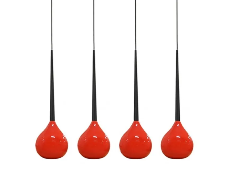 Aga 4 Red - Azzardo - lampa wisząca