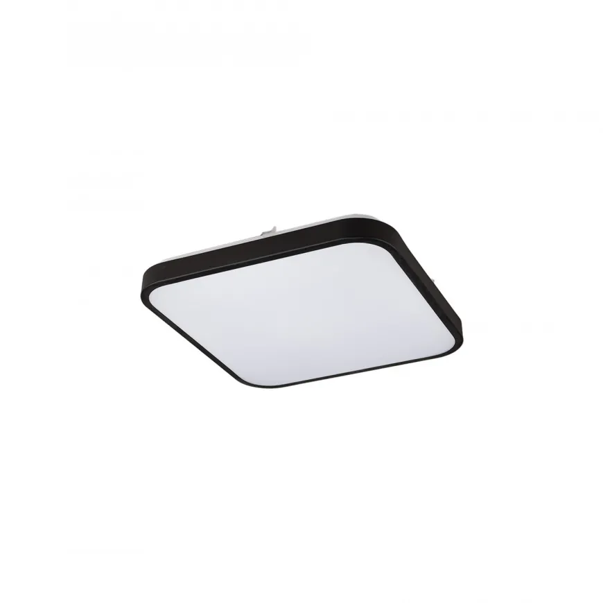 Agnes Square Led Black S 3000K - Nowodvorski - lampa sufitowa łazienkowa