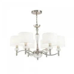 Alicante Nickel - Maytoni - lampa sufitowa klasyczna 6-ramienna