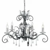 Amarilli Black And Silver - Elstead Lighting - lampa wisząca 5-ramienna