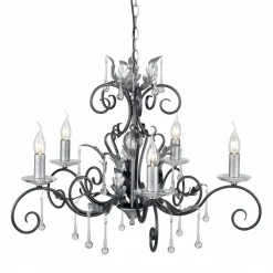 Amarilli Black And Silver - Elstead Lighting - lampa wisząca 5-ramienna