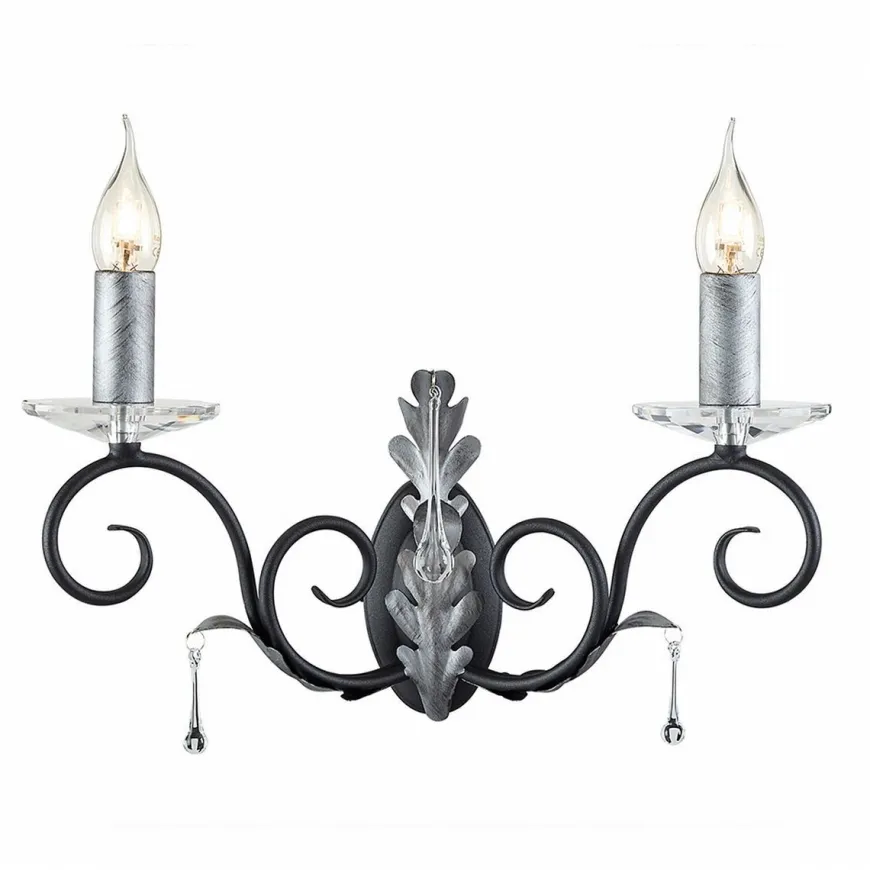 Amarilli Black And Silver - Elstead Lighting - kinkiet klasyczny
