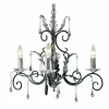 Amarilli Black And Silver - Elstead Lighting - lampa wisząca 3-ramienna