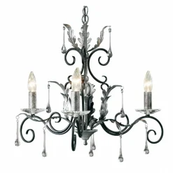 Amarilli Black And Silver - Elstead Lighting - lampa wisząca 3-ramienna