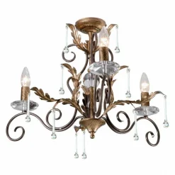 Amarilli Bronze And Gold - Elstead Lighting - lampa wisząca 3-ramienna