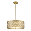 Arabella Distressed Gold Ø40 - Elstead Lighting - lampa wisząca klasyczna