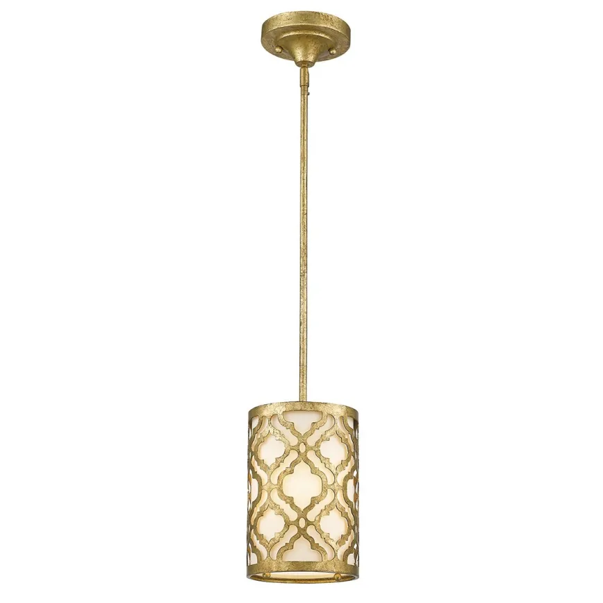 Arabella Distressed Gold Ø17 - Elstead Lighting - lampa wisząca klasyczna