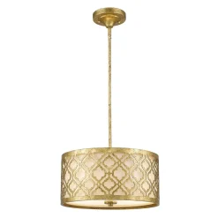 Arabella Distressed Gold Ø53 - Elstead Lighting - lampa wisząca klasyczna