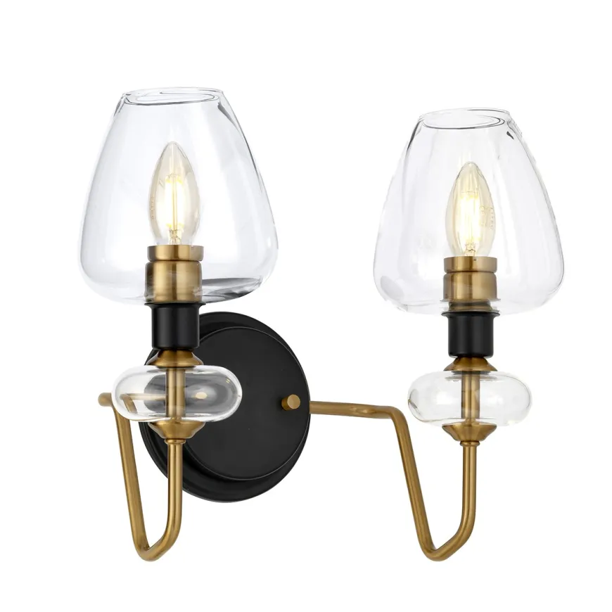 Armand 2 Brass - Elstead Lighting - kinkiet