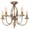 Artisan Aged Brass - Elstead Lighting - lampa wisząca 5-ramienna