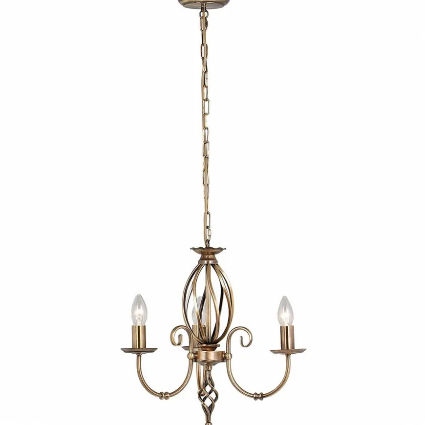Artisan Aged Brass - Elstead Lighting - lampa wisząca 3-ramienna