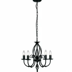 Artisan Light Black - Elstead Lighting - lampa wisząca 5-ramienna