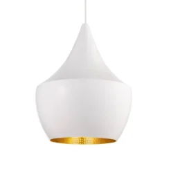 Beat Fat Ø24 biały, złoty - Tom Dixon - lampa wisząca