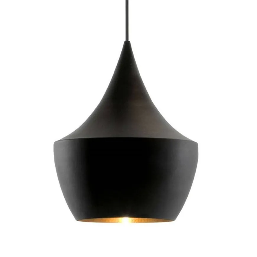 Beat Fat Ø24 czarny, złoty - Tom Dixon - lampa wisząca