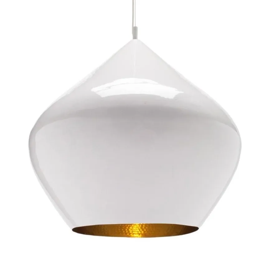 Beat Stout Ø52 biały, złoty - Tom Dixon - lampa wisząca