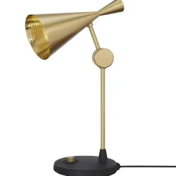 Beat Table H48 mosiądz szczotkowane złoty złoty czarny kabel wewnątrz kulki - Tom Dixon - lampa biurkowa
