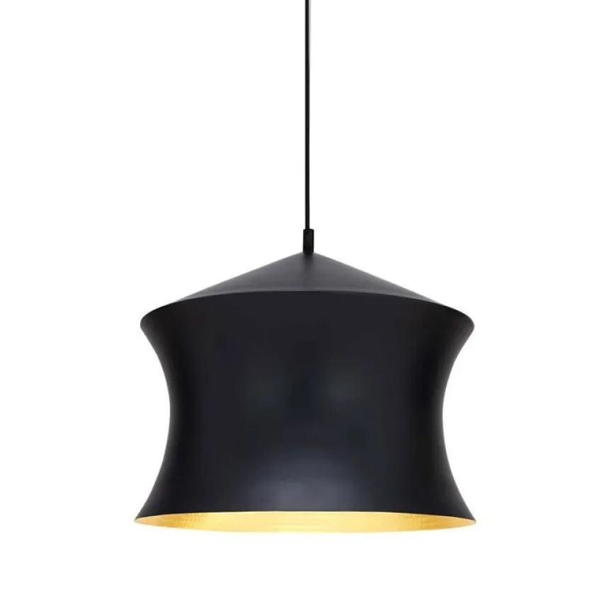 Beat Waist Ø33 czarny, złoty - Tom Dixon - lampa wisząca