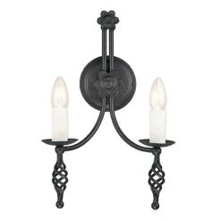 Belfry Black - Elstead Lighting - kinkiet podwójny