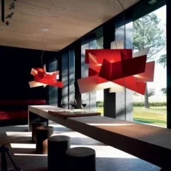 Big Bang L96 czerwony biały - Foscarini - lampa wisząca