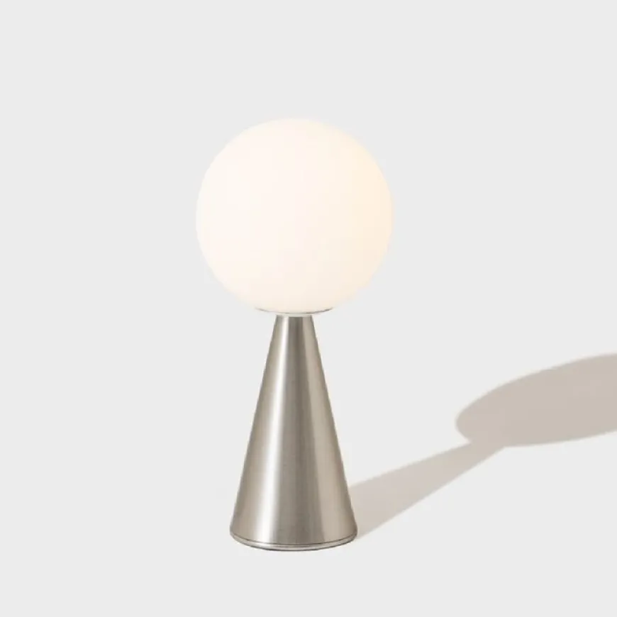 Bilia Mini H26 nikiel - Fontana Arte - lampa biurkowa