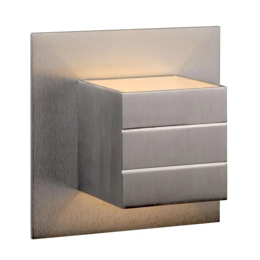Bok L15 szczotkowana stal - Lucide - lampa ścienna