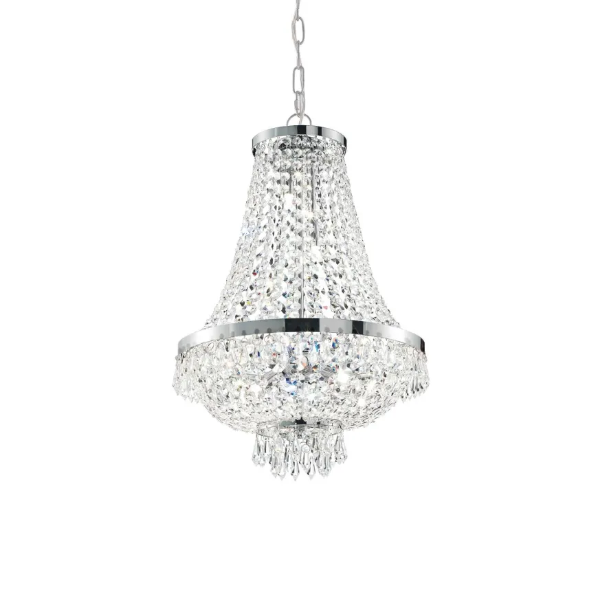 Caesar SP9 - Ideal Lux - kryształowa lampa wisząca