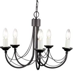 Carisbrooke Black - Elstead Lighting - lampa wisząca 5-ramienna