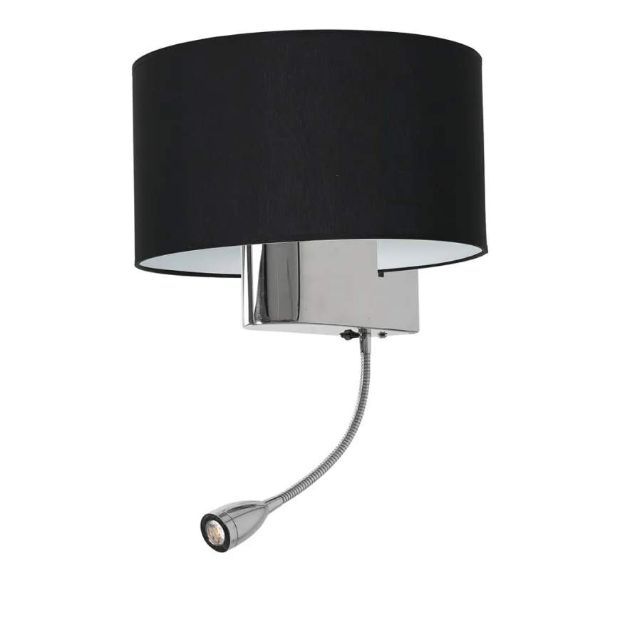 Casino Black-Chrome Led - Milagro - kinkiet nowoczesny