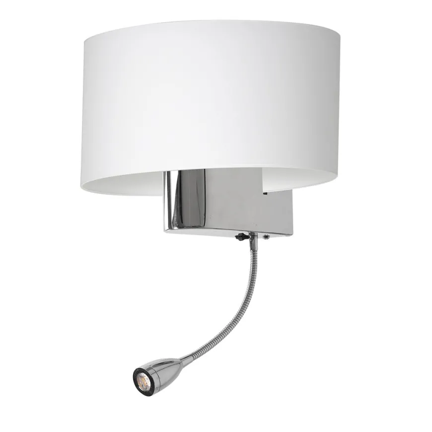 Casino White-Chrome Led - Milagro - kinkiet nowoczesny