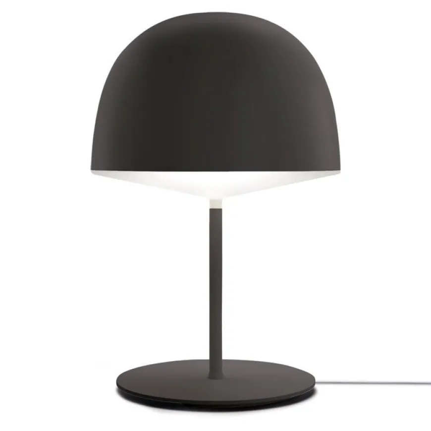 Cheshire H53 stóp, nieprzezroczysty czarny kopuła - Fontana Arte - lampa biurkowa