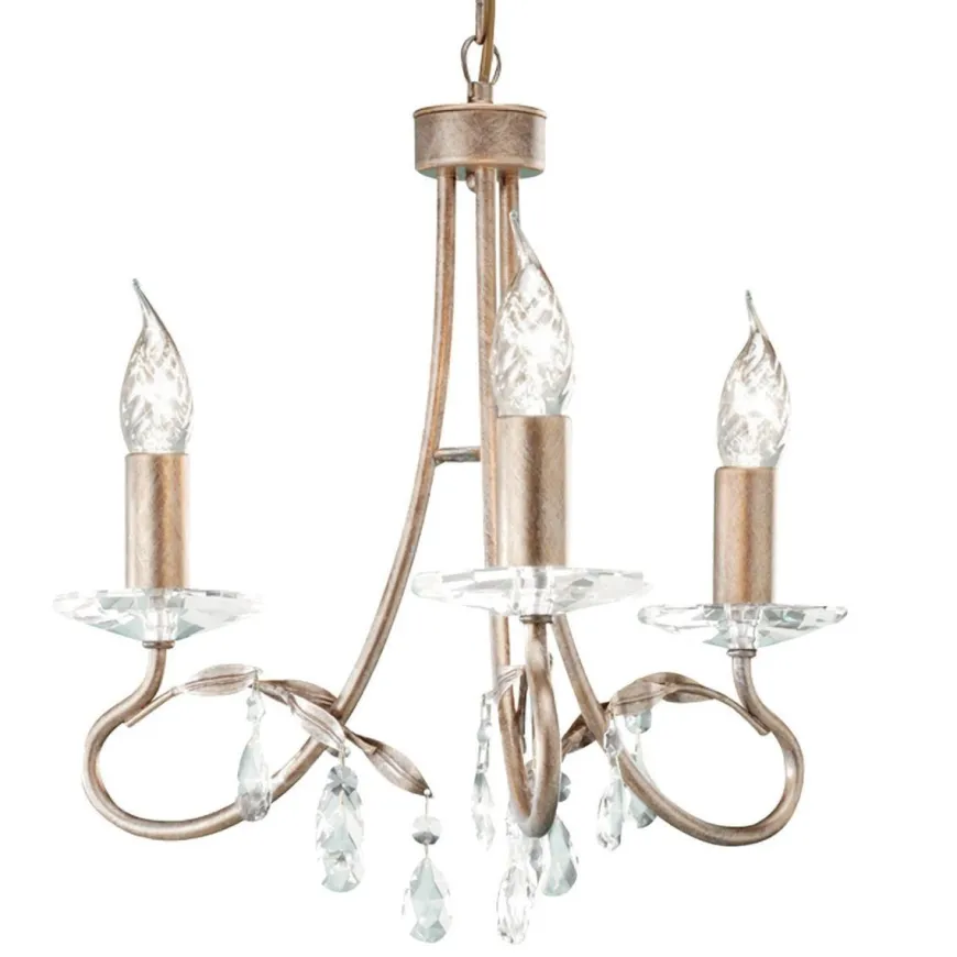 Christina Silver And Gold - Elstead Lighting - lampa wisząca 3-ramienna
