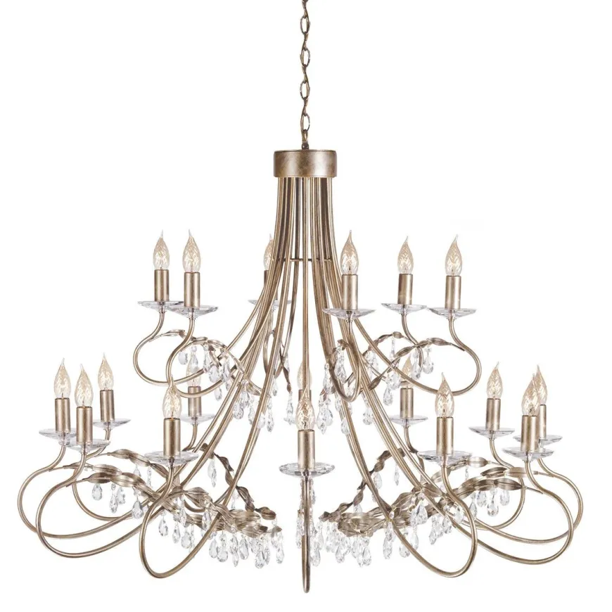 Christina Silver And Gold - Elstead Lighting - lampa wisząca 18-ramienna