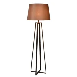 Coffee H165 czarny sepia - Lucide - lampa podłogowa