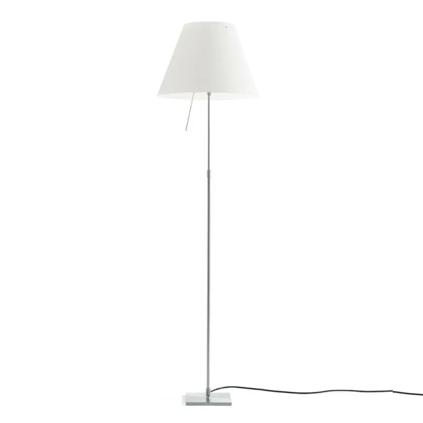 Costanza H120/160 białe aluminium - Luceplan - lampa podłogowa