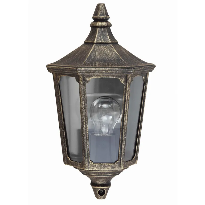 Cricklade Black/Gold - Elstead Lighting - kinkiet ogrodowy
