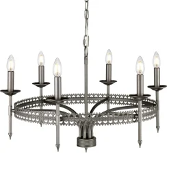 Crown Iron Gate - Elstead Lighting - lampa wisząca 6-ramienna