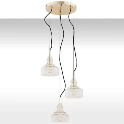 Cruz 1462 - Argon - lampa wisząca 3 pł. na okrągłej podsufitce