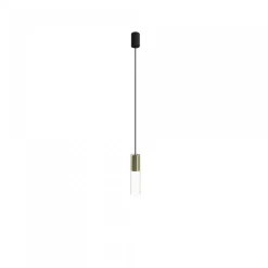 Cylinder Solid Brass M - Nowodvorski - lampa wisząca nowoczesna