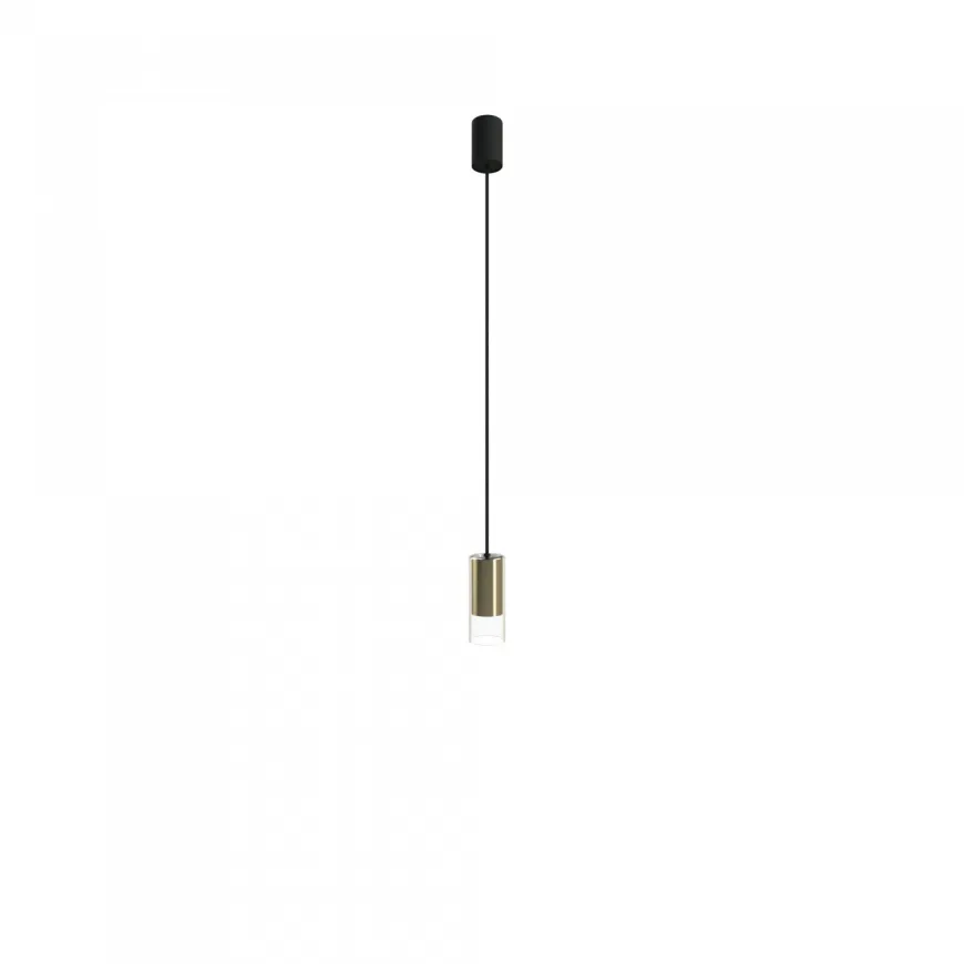 Cylinder Solid Brass S - Nowodvorski - lampa wisząca nowoczesna