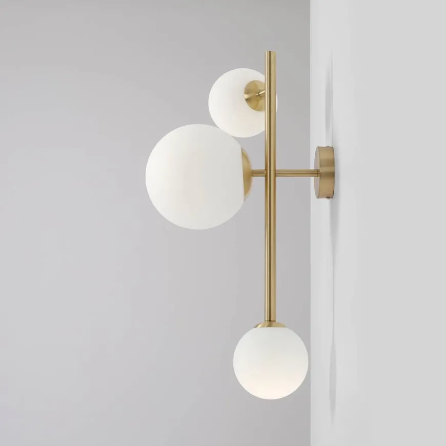 Dione 3 Wall Brass - Artera - kinkiet
