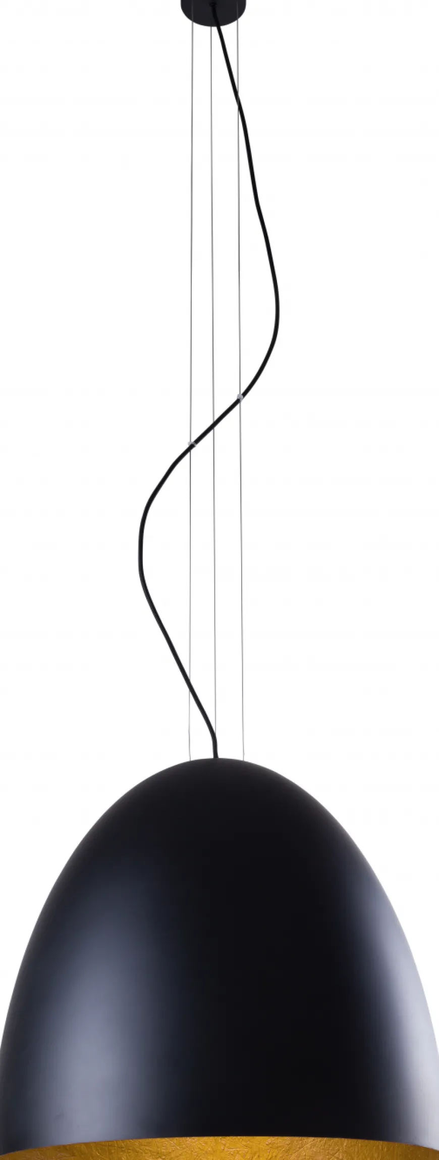 Egg L Black-Gold 9024 - Nowodvorski - lampa wisząca nowoczesna