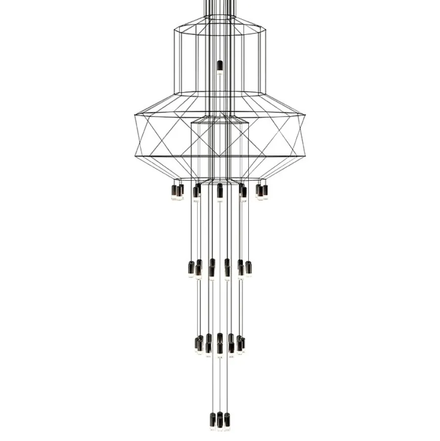 Flusso 43 Grande Czarne - King Home - lampa wisząca